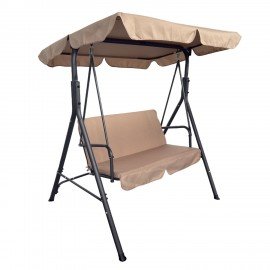 Качели садовые NOSTRESS (НОСТРЕСС) RELAX SC-001, 2 места, Ш140хГ110хВ153, мягкое сиденье, бежевый, 680053