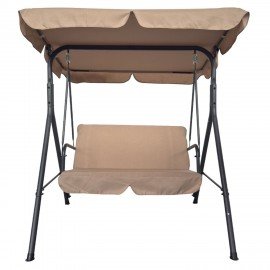 Качели садовые NOSTRESS (НОСТРЕСС) RELAX SC-001, 2 места, Ш140хГ110хВ153, мягкое сиденье, бежевый, 680053