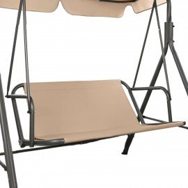 Качели садовые NOSTRESS (НОСТРЕСС) RELAX SC-001, 2 места, Ш140хГ110хВ153, мягкое сиденье, бежевый, 680053