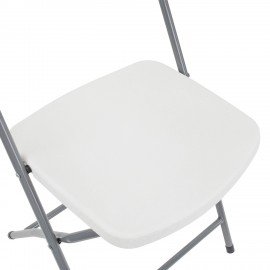 Стул складной NOSTRESS Country FC-003, усиленный каркас, НАГРУЗКА до 150кг,пластик HDPE белый,680056