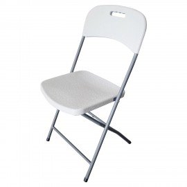 Стул складной NOSTRESS Country FC-003, усиленный каркас, НАГРУЗКА до 150кг,пластик HDPE белый,680056
