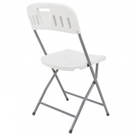 Стул складной NOSTRESS Country FC-003, усиленный каркас, НАГРУЗКА до 150кг,пластик HDPE белый,680056