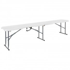 Скамья складная NOSTRESS Country FB-005 (ш1800*г280*в435мм), пластик HDPE белый, xxxx, 680058