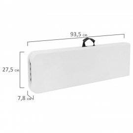 Скамья складная NOSTRESS Country FB-005 (ш1800*г280*в435мм), пластик HDPE белый, xxxx, 680058