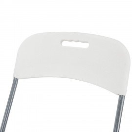Стул складной NOSTRESS Country FC-003, НАГРУЗКА до 150кг, КОМПЛЕКТ 2шт., пластик HDPE белый,680059