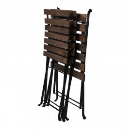 Комплект складной мебели (стол и 2 стула) NOSTRESS Woodstock FS-003A, металл черный,, 680060