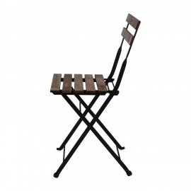 Комплект складной мебели (стол и 2 стула) NOSTRESS Woodstock FS-003A, металл черный,, 680060