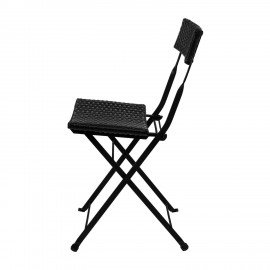Комплект складной мебели (стол и 2 стула) NOSTRESS Wicker FS-020, металл черный, иск., 680061