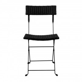 Комплект складной мебели (стол и 2 стула) NOSTRESS Wicker FS-020, металл черный, иск., 680061
