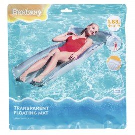 Надувной матрас для плавания "Прозрачный", 183х76см, до 100 кг, АССОРТИ,BESTWAY, 44013