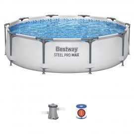 Каркасный бассейн с фильтр - насосом 1249л/ч, "Steel Pro Max" 305х76 см, 4678л, BESTWAY, 56408