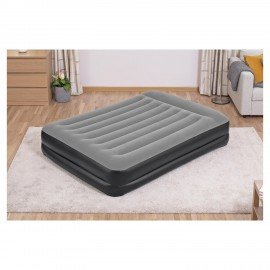 Надувная кровать 152х203х46 см, с подголовником, встроенный насос 220В, до 300 кг, BESTWAY, 67403