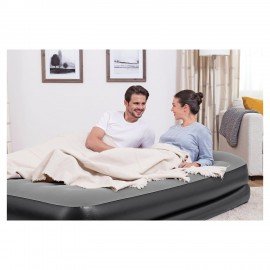 Надувная кровать 152х203х46 см, с подголовником, встроенный насос 220В, до 300 кг, BESTWAY, 67403