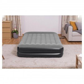 Надувная кровать 152х203х46 см, с подголовником, встроенный насос 220В, до 300 кг, BESTWAY, 67403