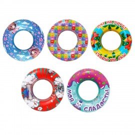 Надувной круг для плавания, диаметр 60 см, от 4 лет, АССОРТИ, 5 видов, PLAYMARKET