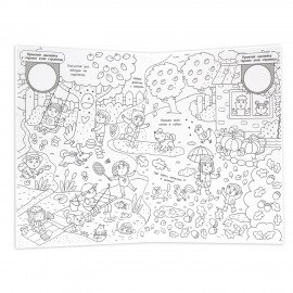 Книжка-раскраска НАХОДИЛКА С НАКЛЕЙКАМИ, для девочек, 197х276 мм, 24 стр., ПП, 2151-3