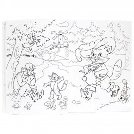 Книжка-раскраска СУПЕРРАСКРАСКА СКАЗКИ, 200х280 мм, 64 стр., ПП, 9849-5