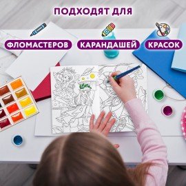 Раскраски "Для девочек", КОМПЛЕКТ 12 шт., А5, 140х200 мм, 16 стр., ПП