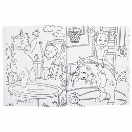 Раскраска для девочки "ЕДИНОРОГ", 242х300 мм, 80 стр., ПП, 38849