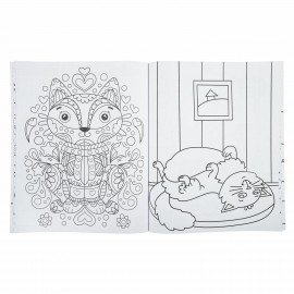 Раскраска для девочки "КОТЯТА", 242х300 мм, 80 стр., ПП, 38825