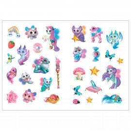 Раскраска с наклейками АССОРТИ "Волшебные питомцы", 29,5х21 см, 3+, МС