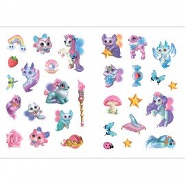 Раскраска с наклейками АССОРТИ "Волшебные питомцы", 29,5х21 см, 3+, МС