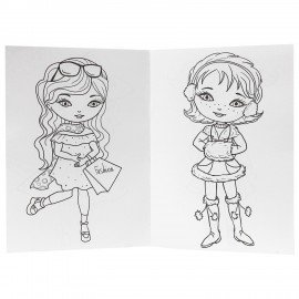 Книжка – раскраска с блестящими наклейками, ассорти, 16 стр., 195х276 мм, ПП