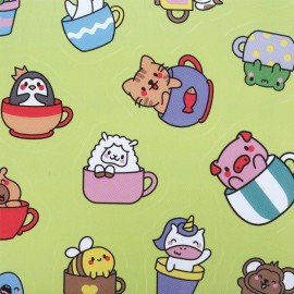 Альбом с наклейками, 50 стикеров, ассорти, 145 х 210 мм, 4 стр., УМКА