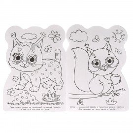 Книжка - раскраска с вырубкой в виде персонажа, ЛИЦЕНЗИОННЫЕ СЮЖЕТЫ, ассорти, 210х285