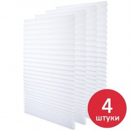 Жалюзи-плиссе штора бумажная самоклеящаяся КОМПЛЕКТ 4шт FORMO 60*180см, ЭКО, 80г/м2,