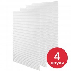 Жалюзи-плиссе штора тканевая самоклеящаяся КОМПЛЕКТ 4шт FORMO 60*180см, СТАНДАРТ,60г/