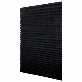 Жалюзи-плиссе штора тканевая самоклеящаяся FORMO 90*180см, СТАНДАРТ+, 80г/м2, черный,