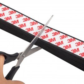 Жалюзи-плиссе штора тканевая самоклеящаяся FORMO 90*180см, СТАНДАРТ+, 80г/м2, черный,