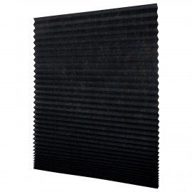 Жалюзи-плиссе штора тканевая самоклеящаяся FORMO 120*180см, СТАНДАРТ+, 80г/м2, черный