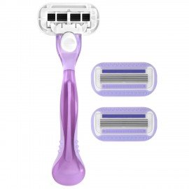 Бритвенный станок многоразовый женский, 4 лезвия, 2 кассеты, X-ONE, 700018