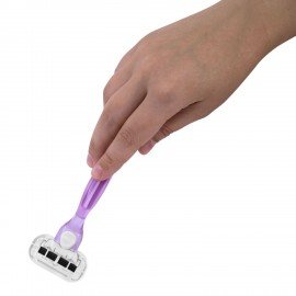 Бритвенный станок многоразовый женский, 4 лезвия, 2 кассеты, X-ONE, 700018