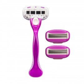 Бритвенный станок многоразовый женский, 5 лезвий, 2 кассеты, X-ONE, 700020