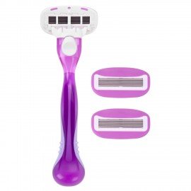 Бритвенный станок многоразовый женский, 5 лезвий, 2 кассеты, X-ONE, 700020