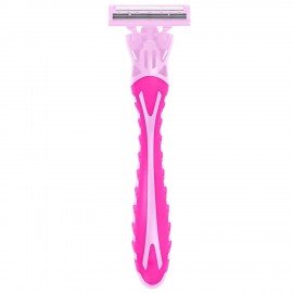 Бритвенный станок многоразовый женский, 3 лезвия, 31 кассета, розовый, X-ONE, 700025