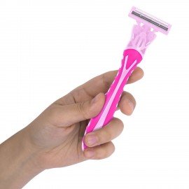 Бритвенный станок многоразовый женский, 3 лезвия, 31 кассета, розовый, X-ONE, 700025