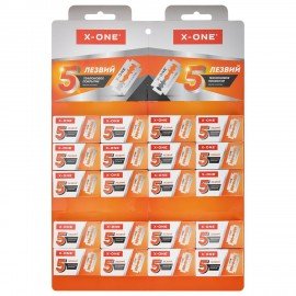 Сменные лезвия из нержавеющей стали для безопасных бритв, 5 штук, Х-ONE, 700038