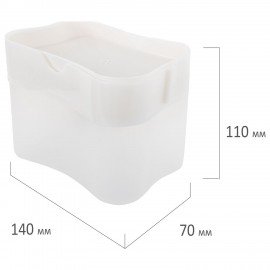 Диспенсер/дозатор для моющего средства, органайзер + губка, БЕЛЫЙ, 7х14х11см, ЛЮБАША, 700039