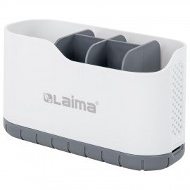 Стакан органайзер для зубных щеток и пасты, БЕЛЫЙ, 9х19х12см, LAIMA HOME, 700047