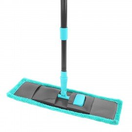 Швабра КОМПЛЕКТ флаундер 40см + МОП микрофибра (ТИП К) + черенок 70-120см, ЛЮБАША БЮДЖЕТ, 700052