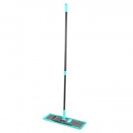 Швабра КОМПЛЕКТ флаундер 40см + МОП микрофибра (ТИП К) + черенок 70-120см, ЛЮБАША БЮДЖЕТ, 700052