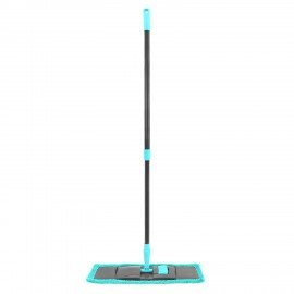 Швабра КОМПЛЕКТ флаундер 40см + МОП микрофибра (ТИП К) + черенок 70-120см, ЛЮБАША БЮДЖЕТ, 700052