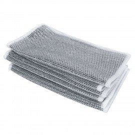 Тряпки салфетки металлизированный эффект скрабер 20 х 20 см КОМПЛЕКТ 10 штук, посуда, уборка, LAIMA, 700065