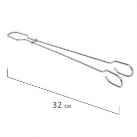 Ершик металлический 32 см кухонный для мытья бутылок и термосов, ДВЕ ГУБКИ в комплекте, LAIMA, 700066