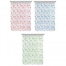 Шторка для ванной PEVA, 180х180см, кольца в комплекте, 3 дизайна ассорти, МОРЕ, WBZ, 700069