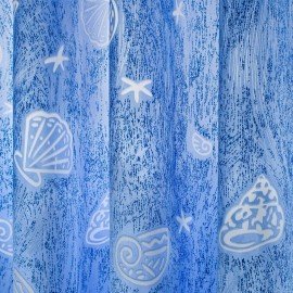 Шторка для ванной ПОЛИЭСТЕР, 180х180см, кольца в комплекте, МОРЕ, PRIMILA, 700077